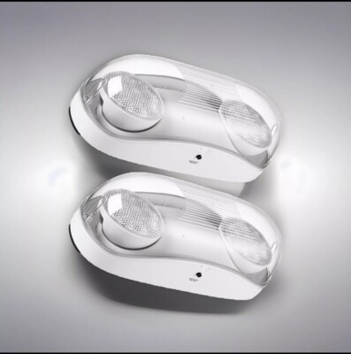2-Pack LED Wet Location Outdoor Emergency Light with Battery Backup, UL Listed