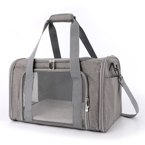 Hunde Katze Transporttasche M/L, Hundetransportbox mit Bequeme Matte, 3 Farbe - Bild 3 von 28