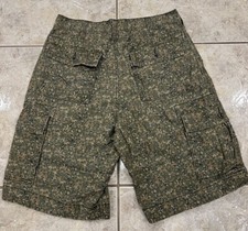 Vtg Mens 33 Levis Cargo Shorts Camo Military Baggy Skater Casual Work Hiking 12"