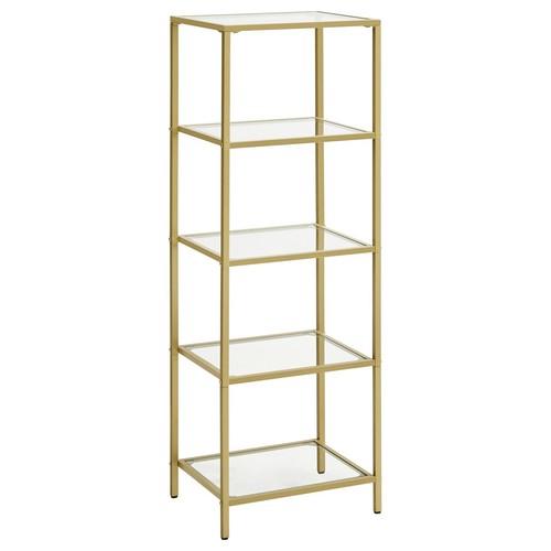 Standregal Bücherregal Badregal 5Ebenen Küchenregal goldfarben VASAGLE LGT029A01 - Bild 2 von 8