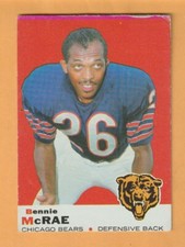 Bennie McRae Chicago Bears 1969 Topps #73 Michigan Wolverines Creased