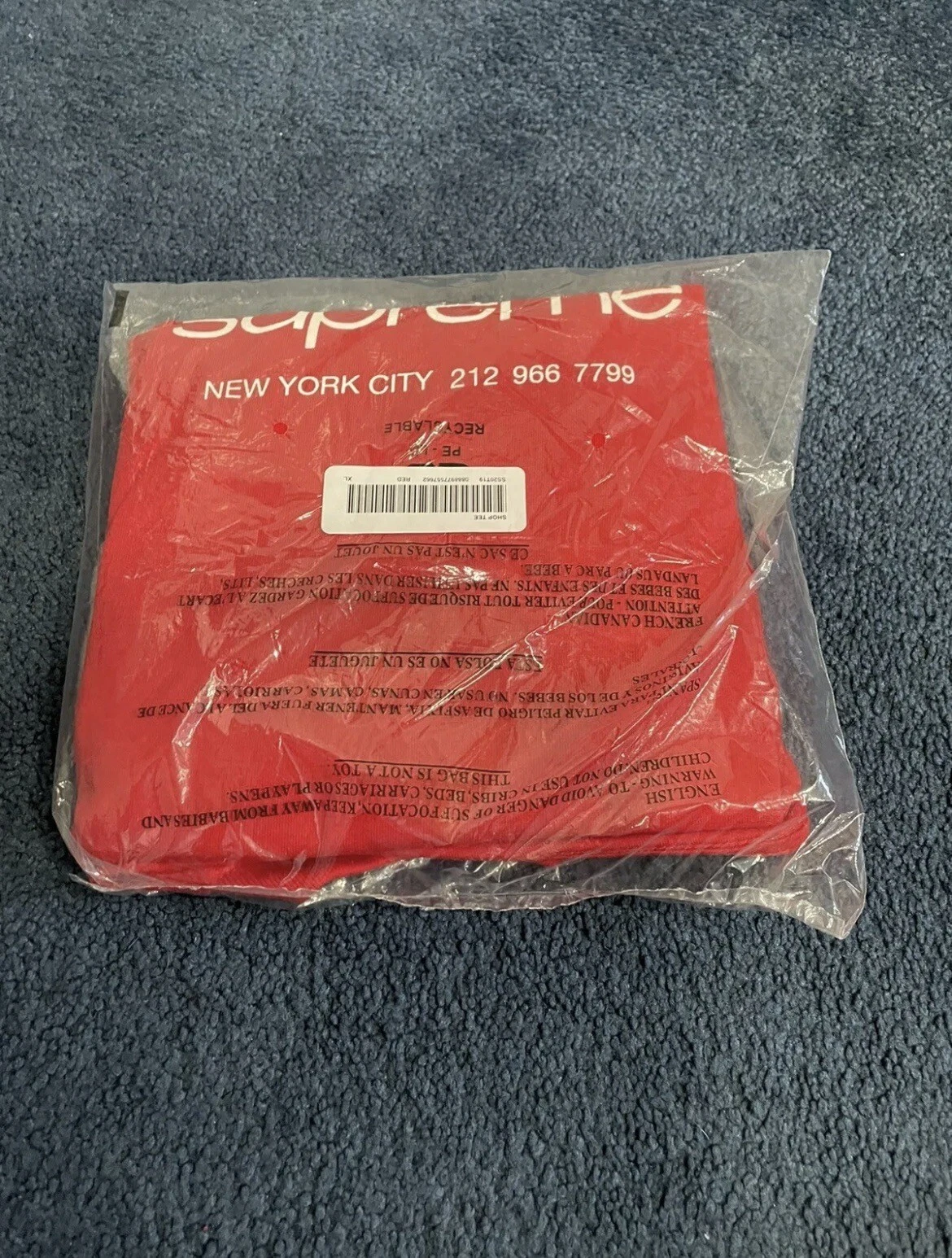 Tee shirt Supreme Shop XL rouge SS20