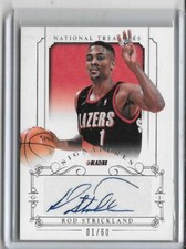 ROD STRICKLAND 2013/14 NATIONAL TREASURES AUTOGRAPH AUTO #01/60 -TRAILBLAZERS
