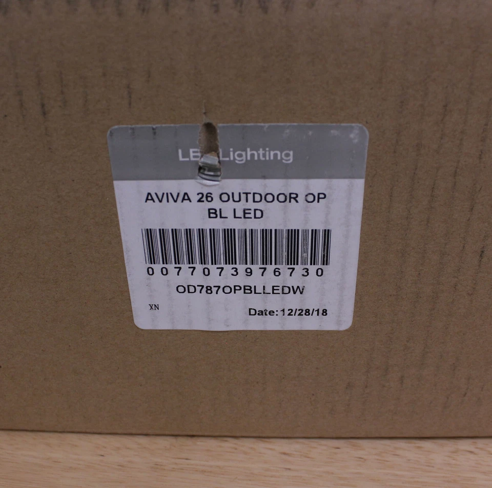 LBL Aviva Modern 26" Outdoor LED Wall Lantern Black Sconce OD787OPBLLEDW - Image 3 of 4