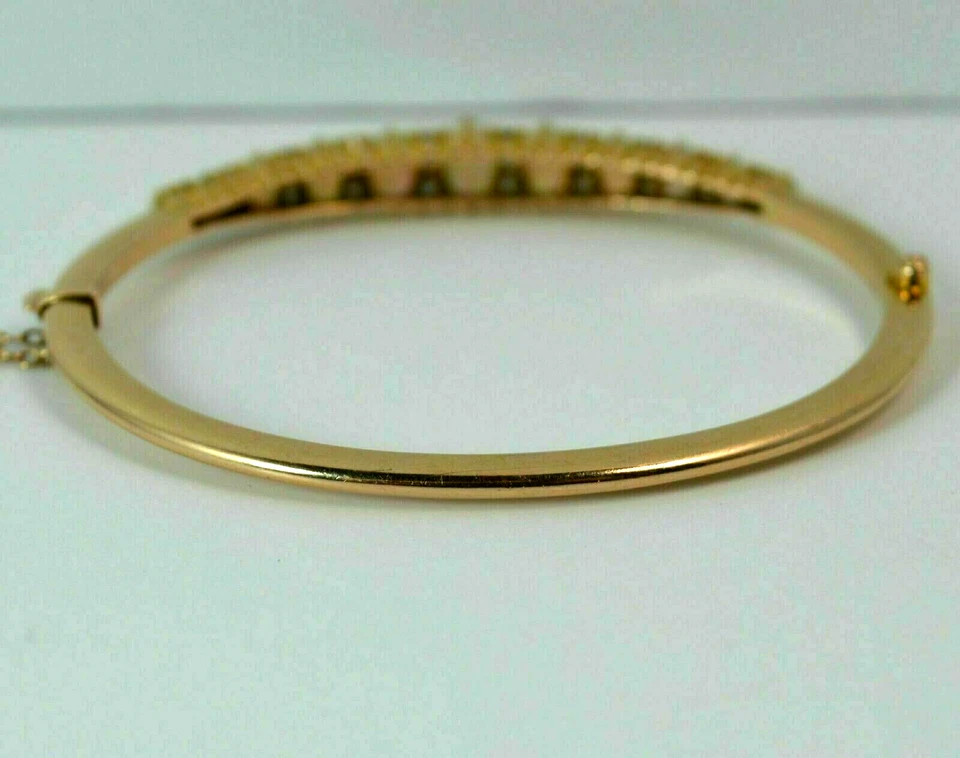 Brazalete Brazalete Mujer Ópalo de Fuego Simulado Corte Ovalado 8.02Ct Acabado Oro Plata 925 Foto 3 de 4