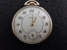 VINTAGE 12 SIZE GOTHAM POCKET WATCH GRADE RGJP RUNNING AND KEEPING TIME