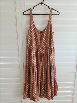 mister zimi brown spot dress Evelyn Dress In Sokolata – Mister Zimi main image 0
