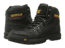 Men Caterpillar Outline Steel Toe Work Boot P90800 Black 100% Authentic New