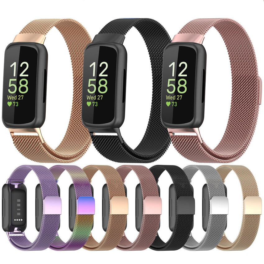 Cinturino Per Fitbit Inspire 3 - Acciaio Inox Milanese O Silicone, 12 Mm, Unisex