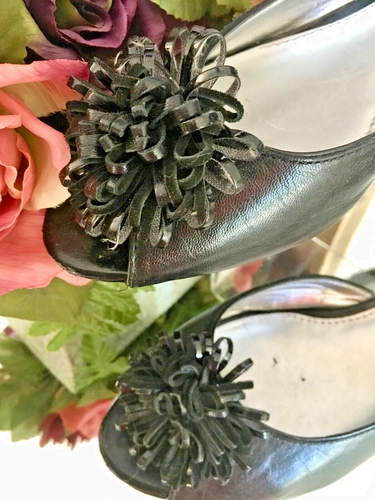 Bandolino Black Peep Toe Wedge - Size 8 1/2 B - Picture 3 of 7