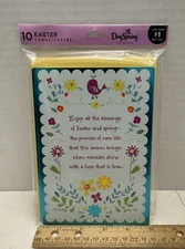 Hallmark DaySpring Easter Cards 10  Pack + Yellow  Envelopes