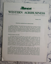 Wells Fargo Bank Ag Credit Western Agribusiness Booklet February 1981 California