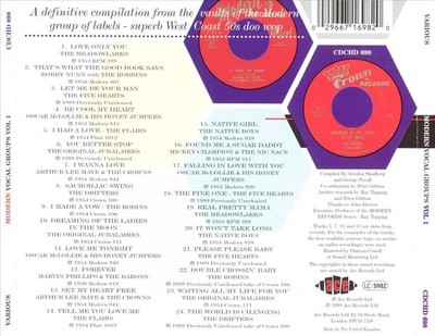 VARIOUS ARTISTS - MODERN VOCAL GROUPS, VOL. 1 NEW CD