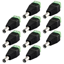 10x 2.1 x 5.5mm Male DC Power Plug Connector Adapter Screw Terminal CCTV Camera