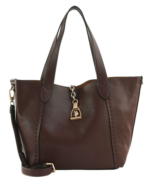 U.S. Polo Assn. Helcho Shopping Bag Schultertasche Tasche Dark Brown Dunkelbraun-image