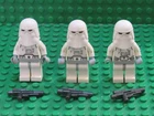 LEGO Lot of 3 Star Wars minifigs Imperial Snowtrooper Hoth storm trooper WT75