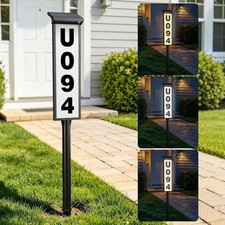 Solar Address Sign, Lighted House Numbers for outside Waterproof 3 Colors LED