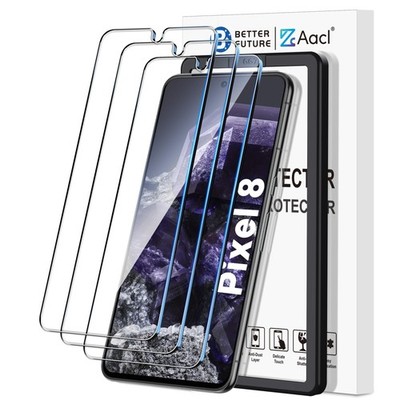 AACL 3-Pack for Google Pixel 8 Tempered Glass 8 6.2 inch, clear 
