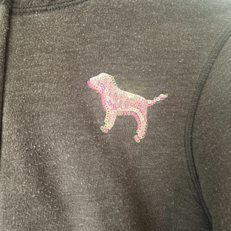 Chaqueta Y2K Vintage Años 2000 ROSA Victoria’s Secret Lentejuelas Bling Cremallera Completa Talla Pequeña Foto 3 de 4