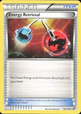 Pokemon Energy Retrieval 92/114 Uncommon Black & White Lightly Played