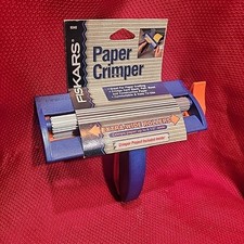 6.5" FISKARS PAPER CRIMPER wavy roller craft 6 1/2" extra wide NOS corrugate art