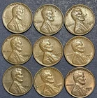 Lincoln Cents. Lot Of 9. 1953, 54, 55 P, D, S. Maybe Fine Or Better Condition