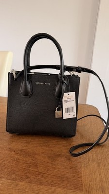 Michael Kors Handbag  Mercer Small Satchel Black Leather Crossbody NWT Retail 