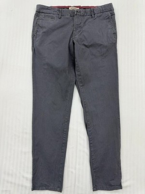 Alcott Herren Chino Hose Grau Größe 50 Knopf Reißverschluss Karofutter...