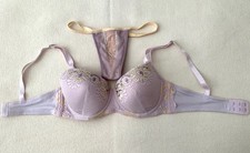 Women's Bra Lilac Made with Swarovski Crystals Size 32B approx  Q 