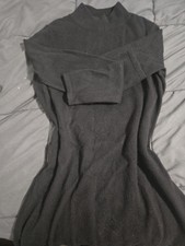 Neiman Marcus 100% Cashmere Long Sleeve Turtleneck Long Black Dress Size L
