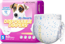 All-Absorb Disposable Female Dog Diapers Small Size, Improved, 40 Count, Super A
