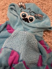 Disney Pixar Monsters Inc Sulley One Piece Sulley Costume Pajamas Size Large