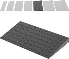 1"-4" Extensible Rubber Threshold Ramp - Anti-Slip, for Wheelchair/Scooter
