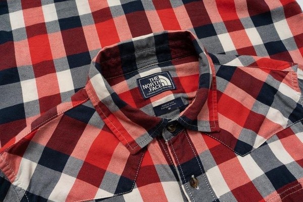 Men The North Face Shirt Red Cotton 38 / M / 46