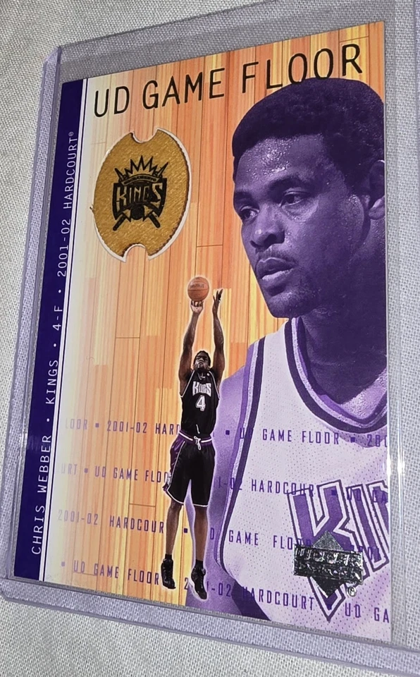 2001-02 Upper Deck Hardcourt Chris Webber #CW Game Floor Relic! - Image 3 of 4
