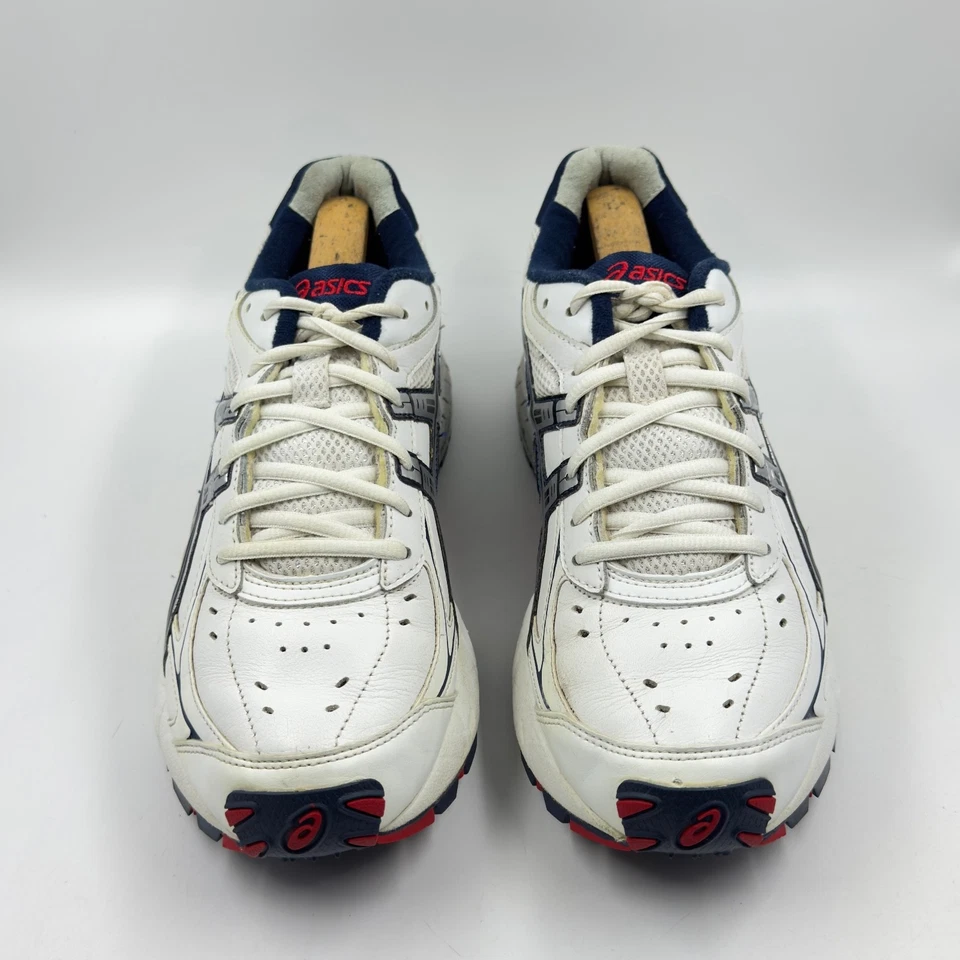 Asics Gel Strike Rate Mens White Faux Leather Cricket Shoe UK Size 8.5 - Image 4 of 4