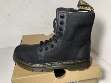 Dr Martens Kids Comb J Black Lace up Ankle Boots Size 1 NIB