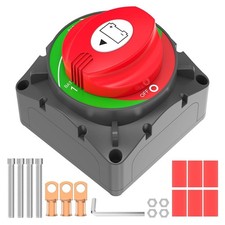 Battery Disconnect Switch, 1-2-Both-Off High Current Battery Switch 600A 12-48V