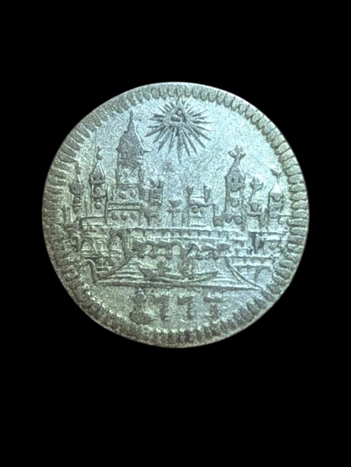 Frankfurt 1 Kreuzer 1773 Unc Silver Coin City View Germany German State - Image 2 of 3
