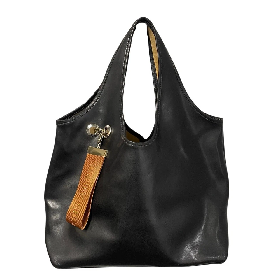 See By Chloe Jay Large Logo Tag Leather Tote Handbag Black AS IS - Image 2 of 4