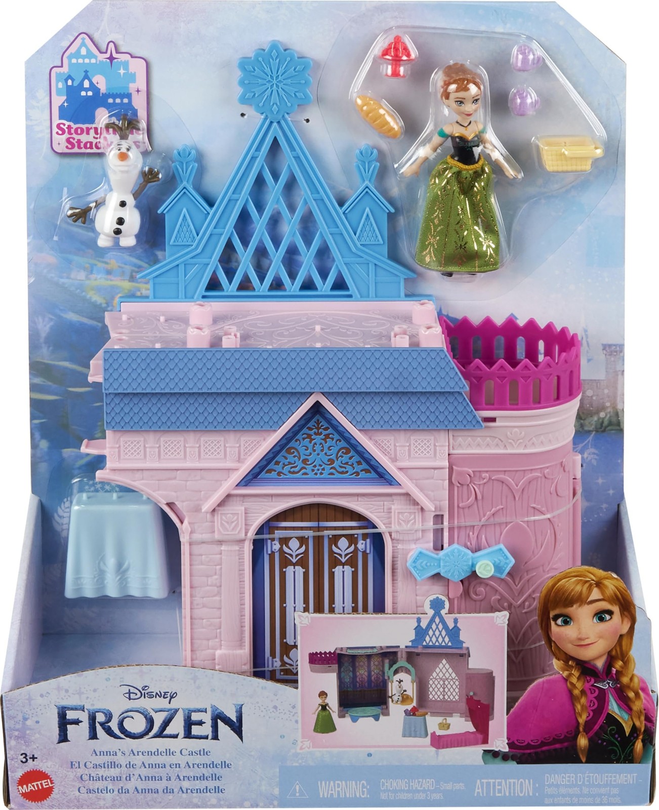 Disney Frozen Anna&rsquo;s Arendelle Castle Playset &ndash; Storytime Stackers Dollhouse...