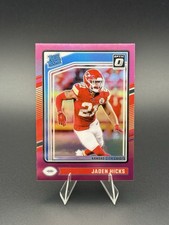 2024 Panini Donruss Optic - Rated Rookie Jaden Hicks #237 Pink Prizm (RC)