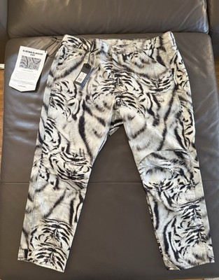 G-Star Raw W34 x L30 Elwood X25 Tiger Print 3D Tapered Jeans 5622