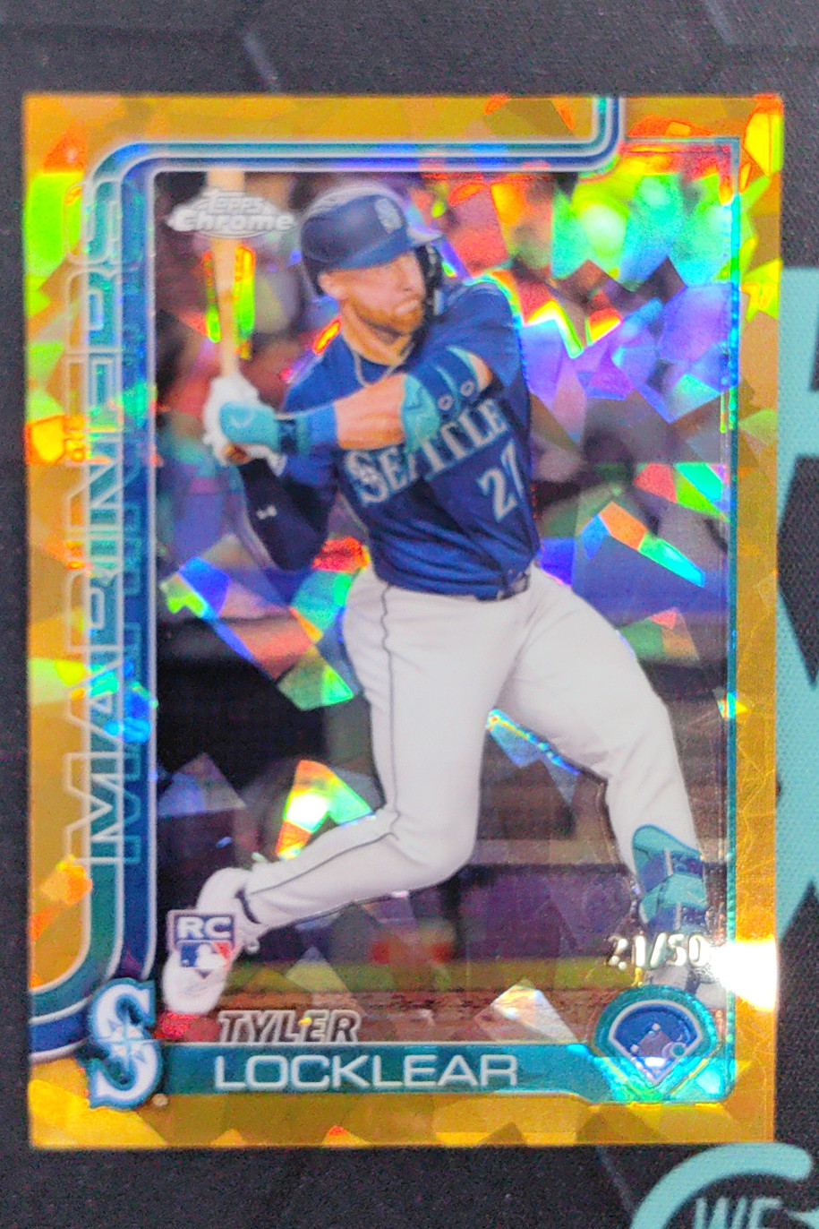 2025 Topps Chrome Tyler Locklear RC Sapphire Rookie Gold Refractor /50 #41