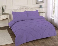 Image of Pintuck Pleated Alexander Duvet Cover Set Bedding With Pillowcase Covers UK Size