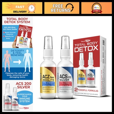 Total Body Detox Extra Strength System - ACS 200 Silver & ACZ Nano Zeolite, Boos