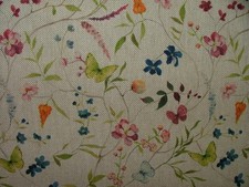 Petite Butterfly Floral Fabric Cotton Rich Curtain Cushion Upholstery Blinds Use