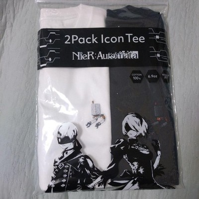 NieR:Automata 2パックアイコンTシャツ Sサイズ NieR Automata 2-Pack Icon T-Shirt Size S Official Merchandise