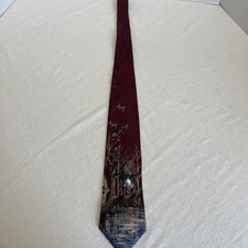 Reed St James Vintage Burgundy Duck Necktie Made In USA
