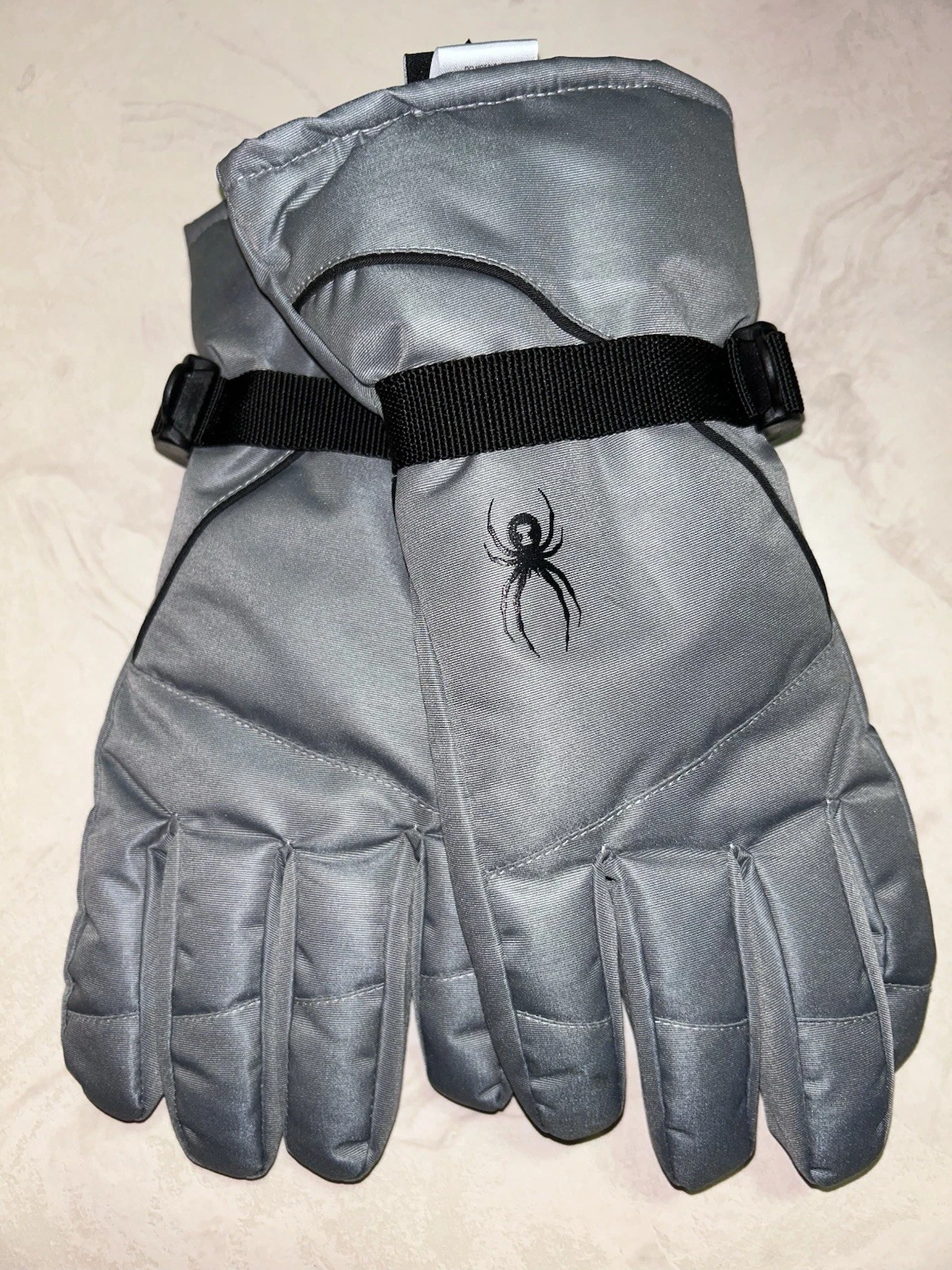 Spyder Insulated Gray Ski Snowboard Winter Gloves NEW - Men’s Size S/M